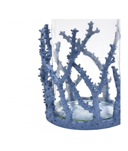 Cachepot coral azul