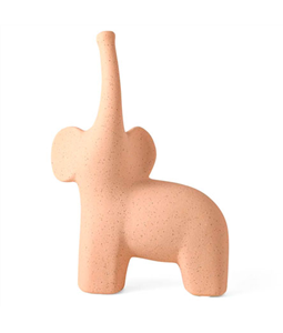 Escultura de cermica Elefante bege