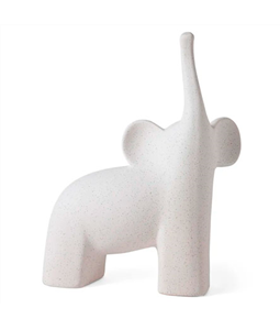 Escultura de cermica Elefante off white
