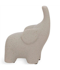 Escultura em cermica Elefante cinza