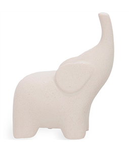 Escultura em cermica Elefante off white