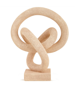 Escultura em poliresina Geomtrica off white