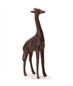 Escultura em poliresina girafa preta