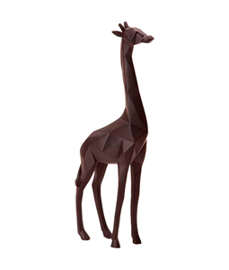 Escultura em poliresina Girafa preta