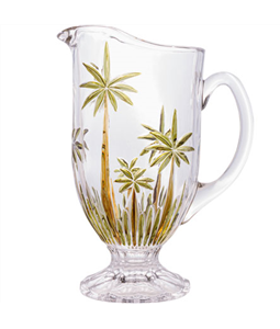 Jarra de cristal chumbo Palm Tree Handpaint 1,5 litros